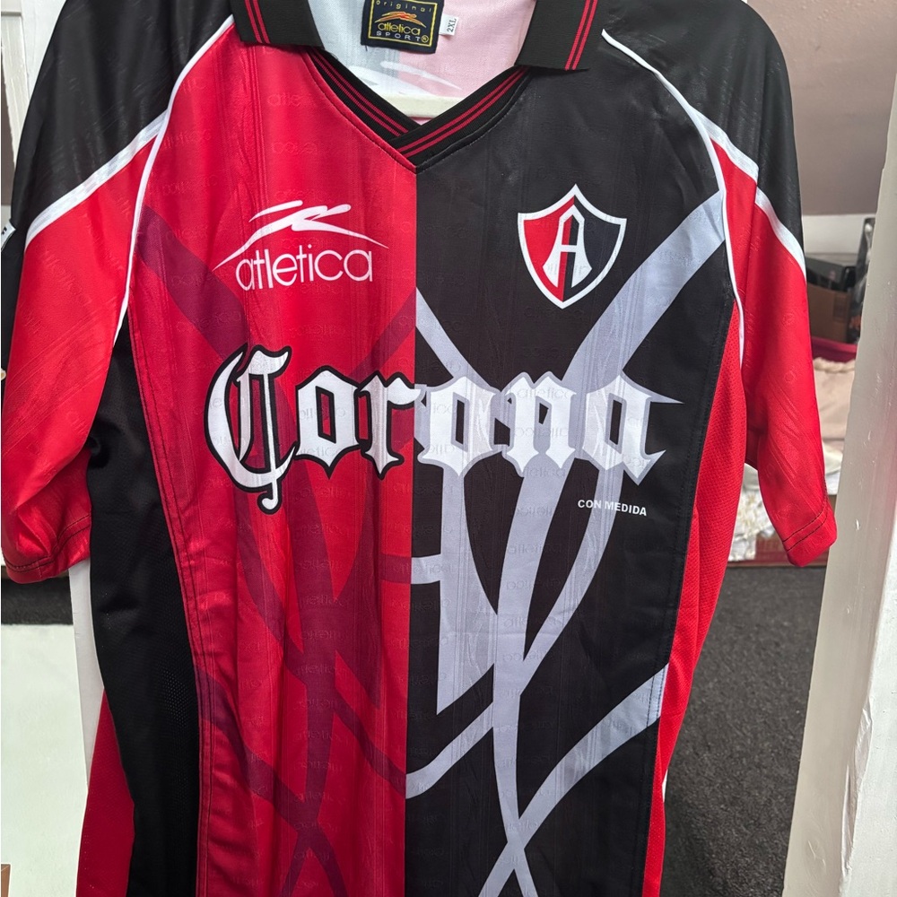 Red and Black Atlas Soccer Jersey